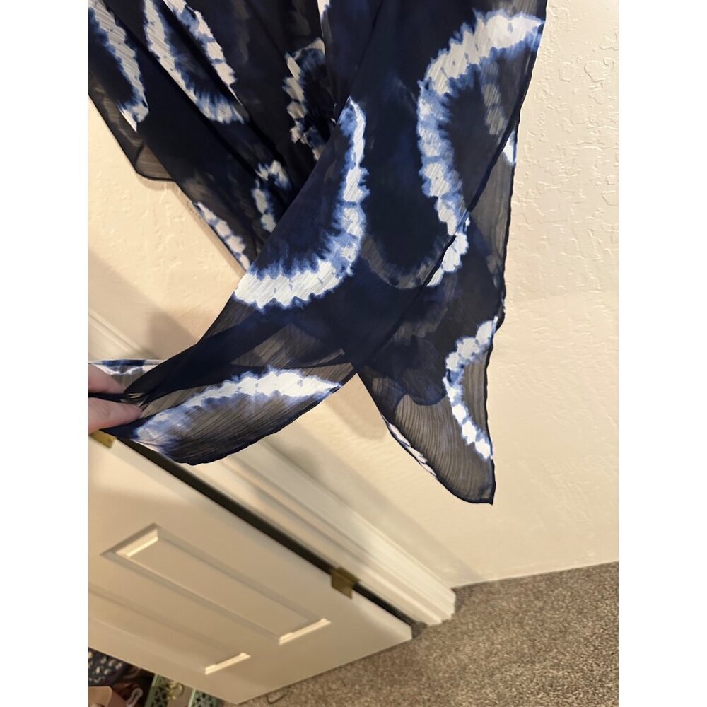 Ann Taylor Loft Tie Dye Semi Sheer Flowy Beach Swimsuit coverup - Picture 6 of 7